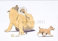 Terrier Limited Edition Print 'The Transfer Deal' by Malcolm Coward