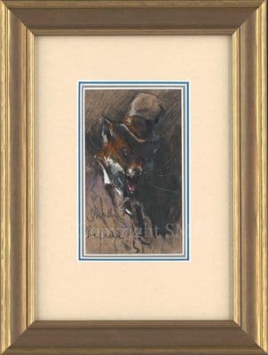 The Cackler' Original Humorous Watercolour by Jonathan Walker