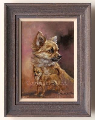 The Chihuahua' Original Oil Painting by Mick Cawston