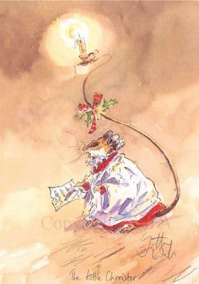 The Little Chorister' Mouse Christmas Cards by Jonathan Walker C424x