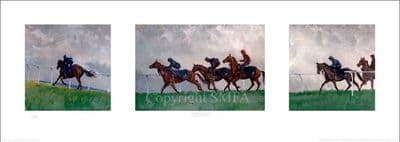 The Morning Shift Horseracing print by Malcolm Coward