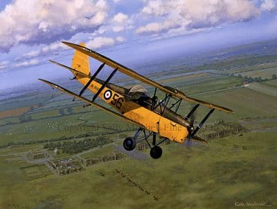 Tiger Moth Limited Edition Print 'Legendary Trainer' by Keith Woodcock