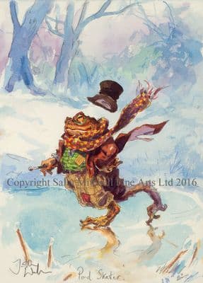 Toad Funny Christmas Cards 'The Pond Skater' by Jonathan Walker C438X