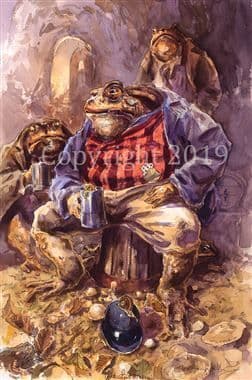 Toad Humorous Limited Edition Print 'Pond Pint Percy' by Jonathan Walker