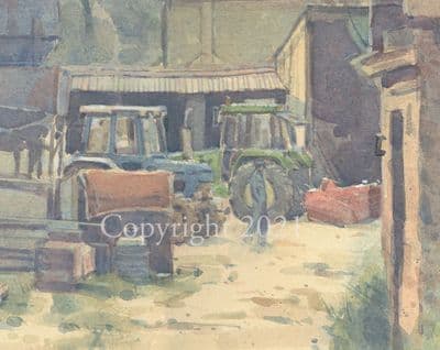 Tractor Limited Edition Print Back for Lunch by Colin Allbrook