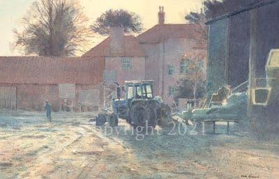 Tractor Limited Edition Print Broken Down Again by Colin Allbrook