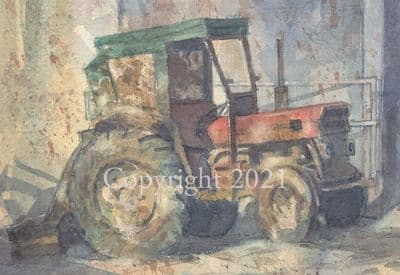 Tractor Limited Edition Print Still Going Strong by Colin Allbrook