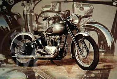 Triumph Motorbike Limited Edition Print '1950 Triumph Tiger 100 500Cc' by Paul Doyle