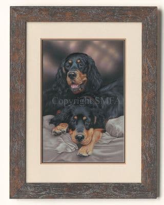 Trouble and Strife' Original Gordon Setter Painting