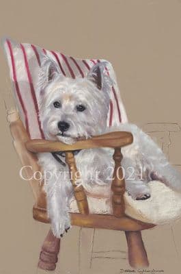 West Highland Terrier Limited Edition Print 'My Chair' by Debbie Gillingham