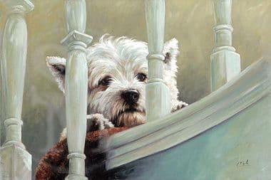 West Highland Terrier Limited Edition Print 'Up the Wooden Hill' by Paul Doyle