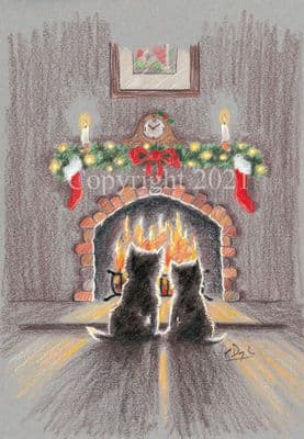 West Highland Terrier Westie Pack of 10 Christmas Cards 'Cosy Christmas' by Paul Doyle C648X