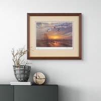 Wildfowling Limited Edition Print 'Widgeon at Sunset' by Julian Novorol