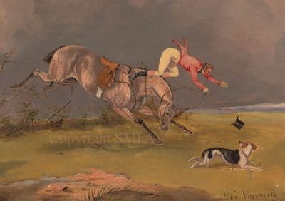 Yoi Forward' Pack of 10 Equestrian Christmas Cards by Henry Barraud