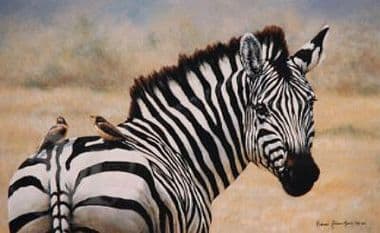 Zebra Limited Edition Print 'Have You Two Finished' by Michael Kitchen-Hurle