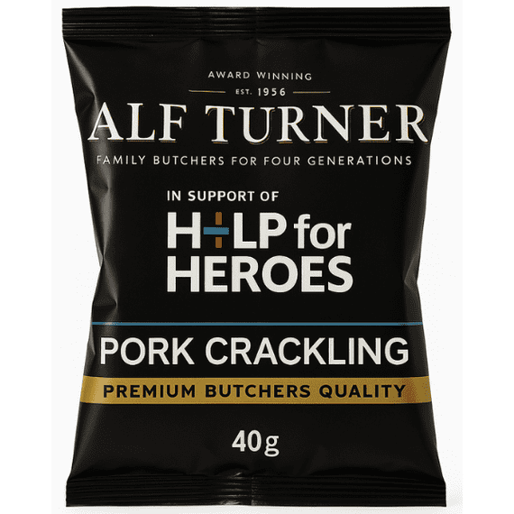 ALF TURNER Double Cooked Pork Crackling 12x40g