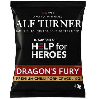 ALF TURNER Dragons Fury Pork Crackling 12x40g