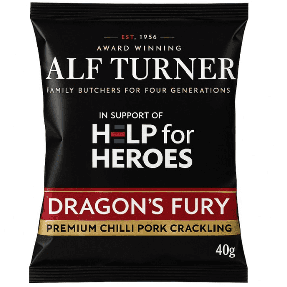 ALF TURNER Dragons Fury Pork Crackling 12x40g