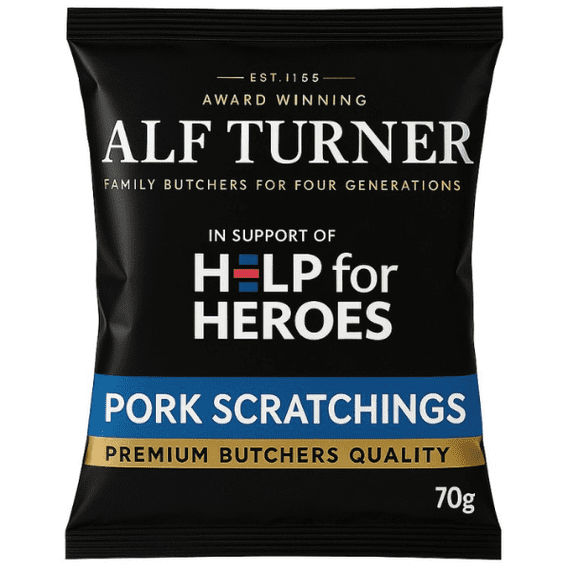 ALF TURNER Traditional Pork Scratchings 12x70g