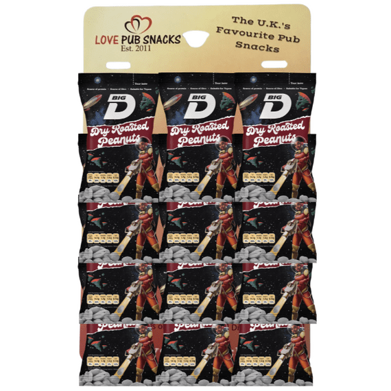 BIG D Dry Roasted Peanuts 12x50g CLEARANCE