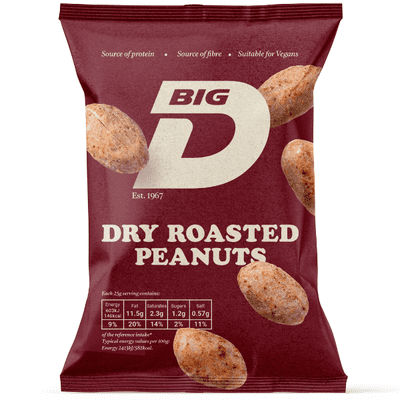 BIG D Dry Roasted Peanuts 24x50g