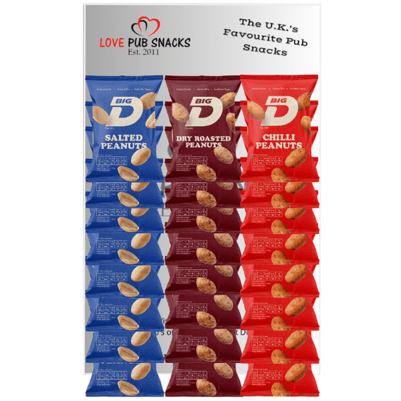 Big D Mixed Peanuts Pub Card 24x50g | 3 Flavours