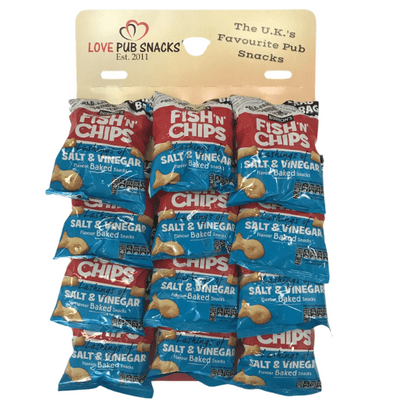 BURTONS Fish 'N' Chips Salt & Vinegar Pub Card 12x40g