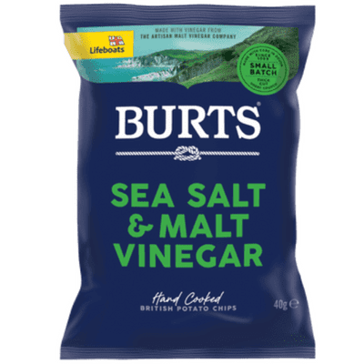 BURTS Sea Salt & Malt Vinegar Crisps 20x40g