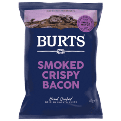 BURTS Smoked Crispy Bacon Crisps 20x40g