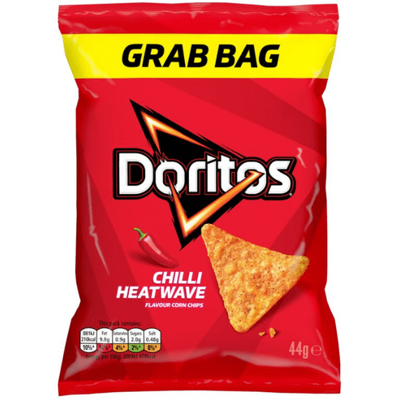 DORITOS Chilli Heatwave Tortilla Crisps Grab Bags 32X44G
