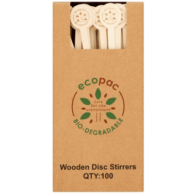 ECOPAC Wooden Disc Stirrers 100