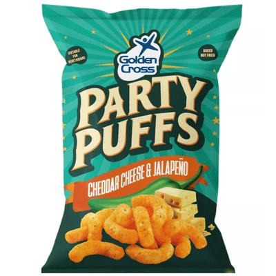 GOLDEN CROSS Cheddar Cheese & Jalapeno Party Puffs 24x40g