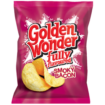 GOLDEN WONDER Fully Flavoured Smoky Bacon 32x32.5g