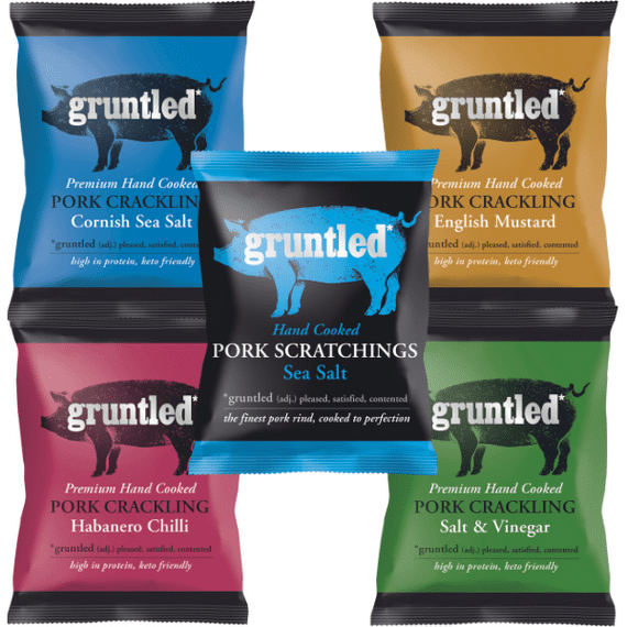 GRUNTLED Pork Snacks Mixed Case 20x35g