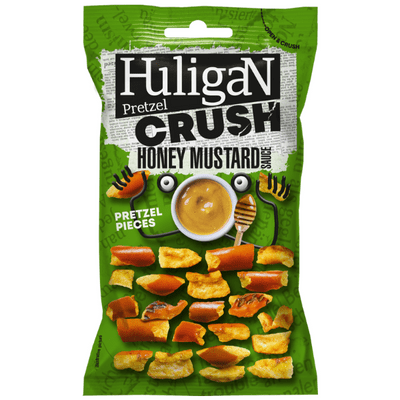 HULIGAN PRETZEL CRUSH Honey Mustard Sauce Pretzel Pieces 18x65g