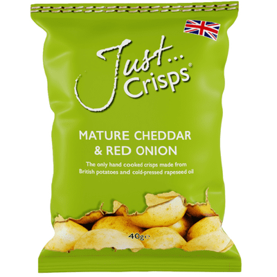 JUST CRISPS - Mature Cheddar & Red Onion Crisps