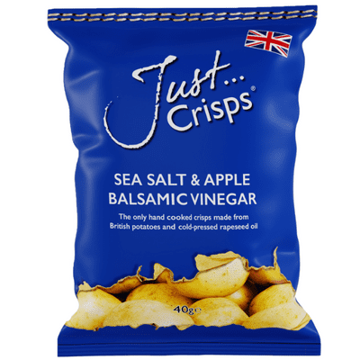 JUST CRISPS - Sea Salt & Apple Balsamic Vinegar Crisps 24x40g