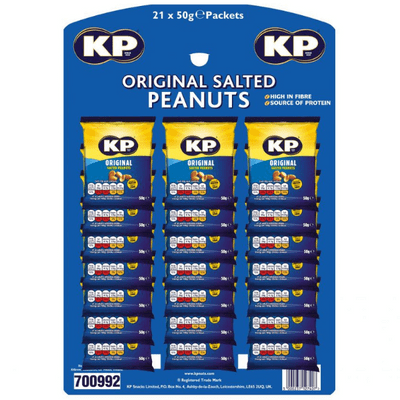 KP Original Salted Peanuts Pub Card 21x50g