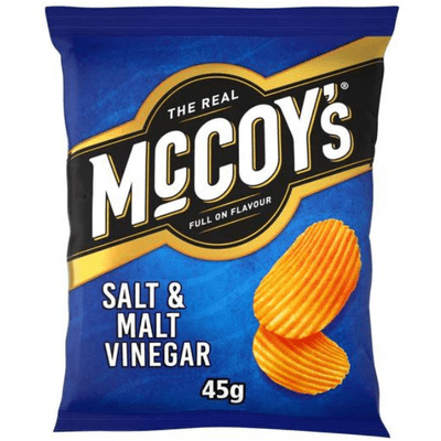 McCOY'S Salt & Vinegar Ridged Crisps 36x45g