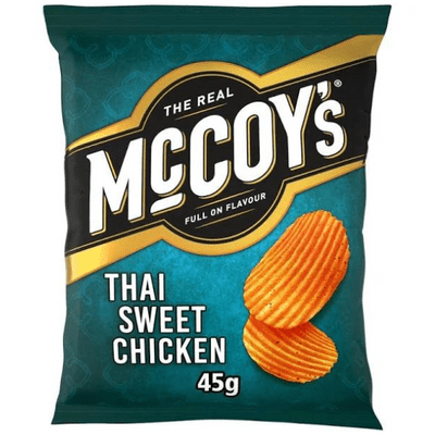 McCOY'S Thai Sweet Chicken Ridged Crisps 36x45g