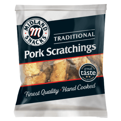MIDLAND SNACKS MS Traditional Pork Scratchings 12x40g