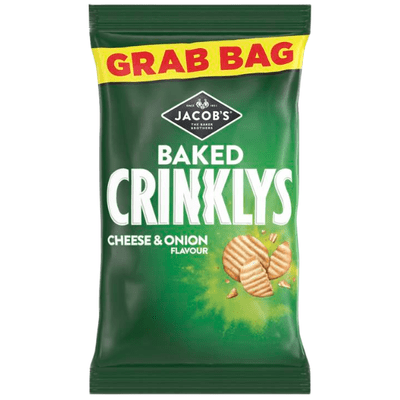 MINI CHEDDARS Crinklys Cheese & Onion Grab Bag Case 30x45g