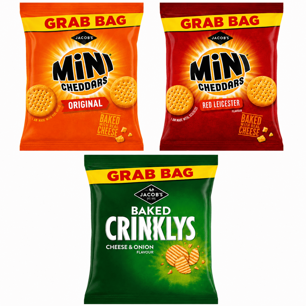 MINI CHEDDARS Mixed Snacks Case Grab Bag 30x45g