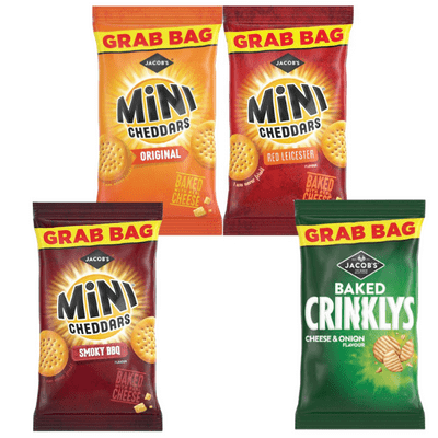 MINI CHEDDARS Mixed Snacks Case Grab Bag 30x45g