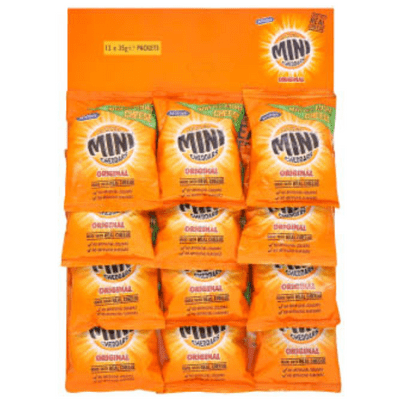 MINI CHEDDARS  Original Cheese Snacks Carded 12x35g