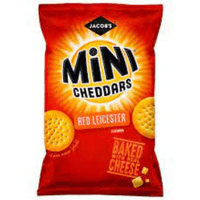 MINI CHEDDARS Red Leicester Snacks Grab Bag Carded 12x45g