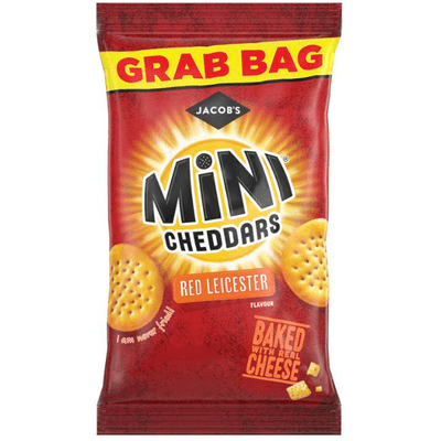 MINI CHEDDARS Red Leicester Snacks Grab Bag Case 30x45g