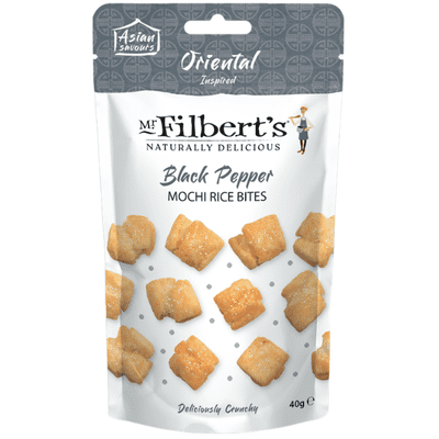 MR FILBERTS Oriental Black Pepper Mochi Rice Bites 16x40g Case