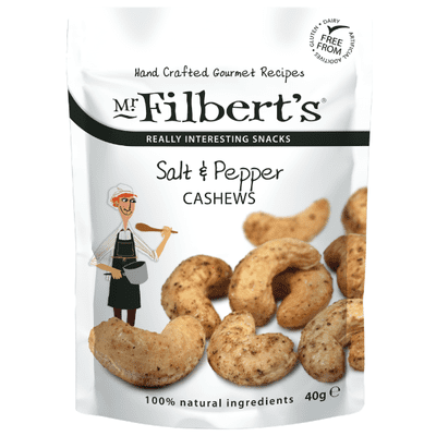 MR FILBERTS Salt & Pepper Cashews 20x40g Case