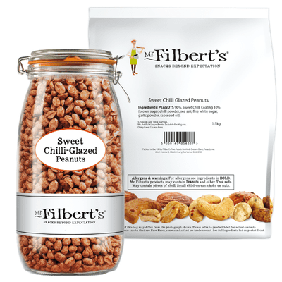 MR FILBERTS Sweet Chilli Glazed Peanuts 1.5kg Bulk Bag